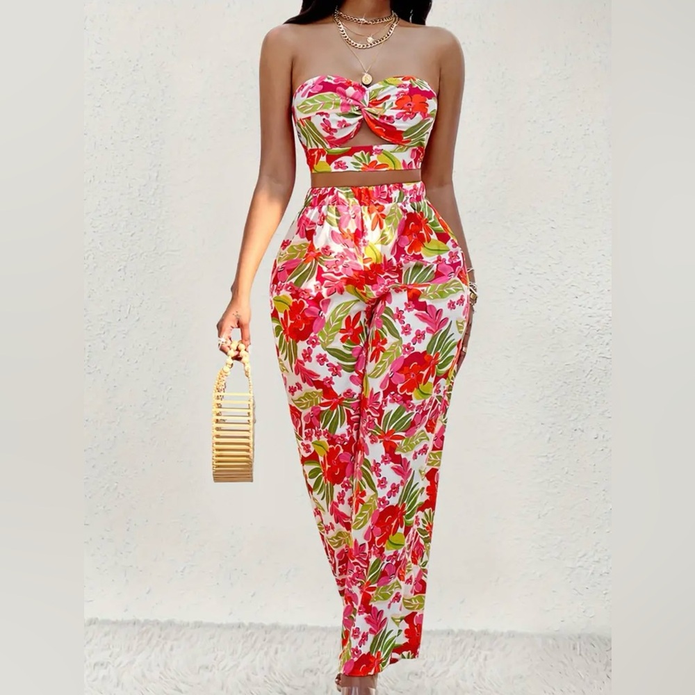 Floral Print Two Piece Set - Picture 3 of 5